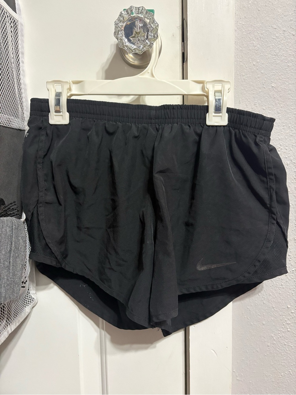 Nike Women's Black Athletic Running Shorts with Subtle Swoosh